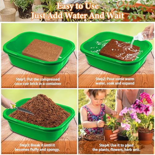 10LBS Coco Coir Brick for Plants (1 Pack-10LBS)