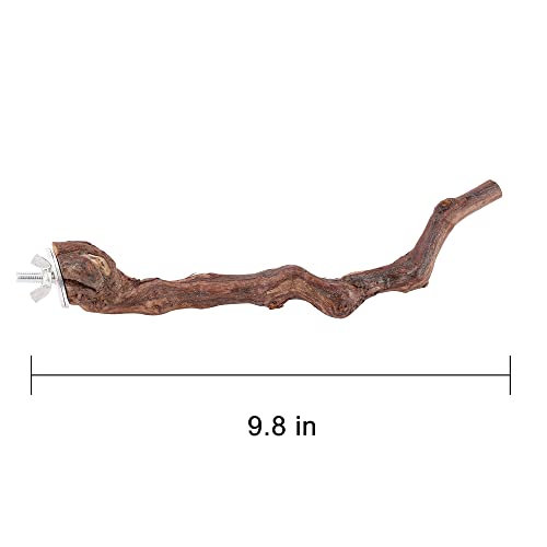 2pc Bird Perch Stand Grapevine Wood Stick Perch Swing Bird Cage Toy (2 Packs Sticks)