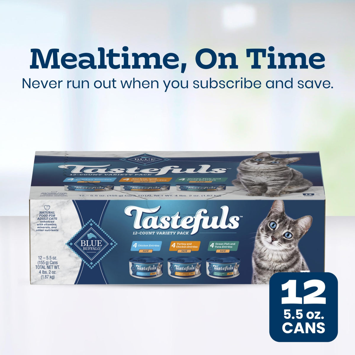 Tastefuls Variety Pack Paté Wet Cat Food (5.5 Ounce (Pack of 12))