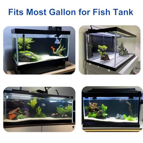 Aquarium Background Blue Black Fish Tank Background Wallpaper Double (11.8" H x 16.5" L)