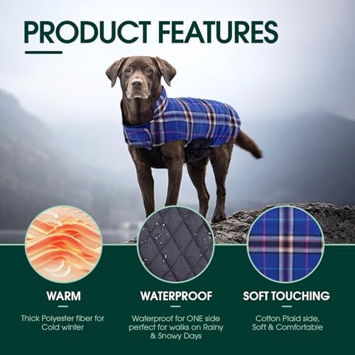 Waterproof Dog Coat (Navy / Large (Pack of 1))