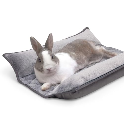 Snuggle Bunny Bolster Bed (Gray/Faux Fur)