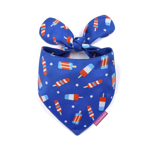 Luxury Pet Birthday Bandanas (4th of July / Large)