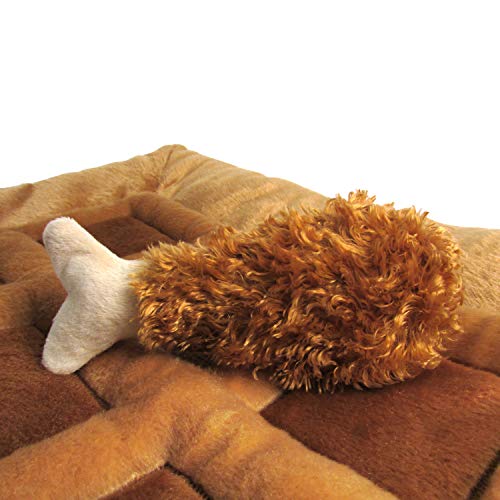 Soft Plush Small Cute and Cozy Chicken and Waffles Dog Cat Bed (Chicken and Waffles)