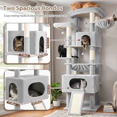 Cat Tree 78.7'' Cat Tower (78.7 inch / Light gray)