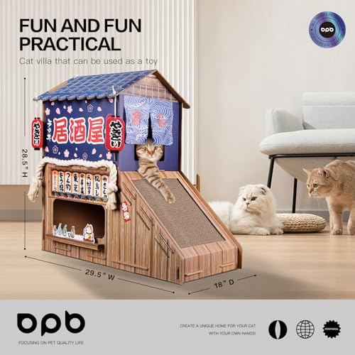 Cardboard Cat House for Indoor Cats