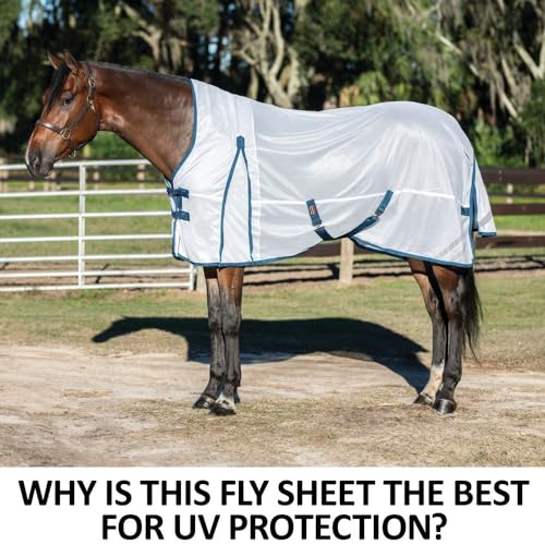 Soft Interlock Mesh II Horse Fly Sheets (Horse Size 86 / Horse High Neck Euro Surcingle / White)