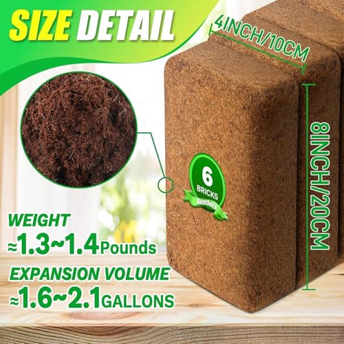 Coco Coir Brick for Plants (8pcs)
