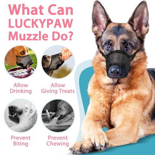 Dog Muzzle for Large Medium Small Dogs German Shepherd Labrador (Black / XL(Snout:11"-12.25"))