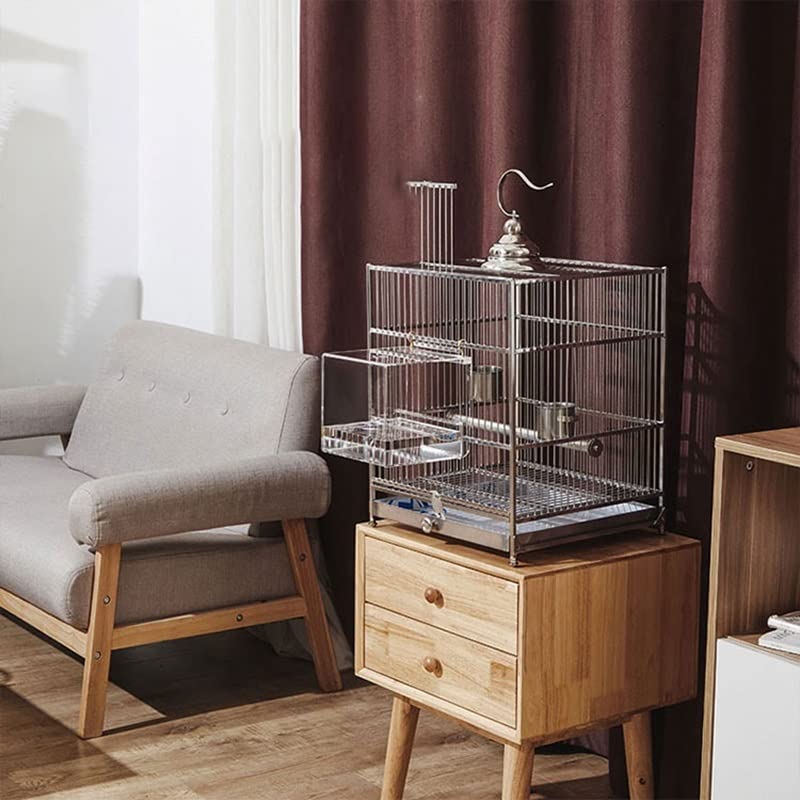 Metal Rectangle Bird Cage Stainless Steel Bird Cage Parrot Bird Cage Outdoor Portable Birdcage for Decoration Houses
