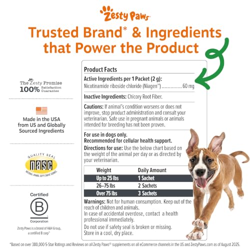NAD+ Senior Dog Supplement (30 Count (Pack of 1))