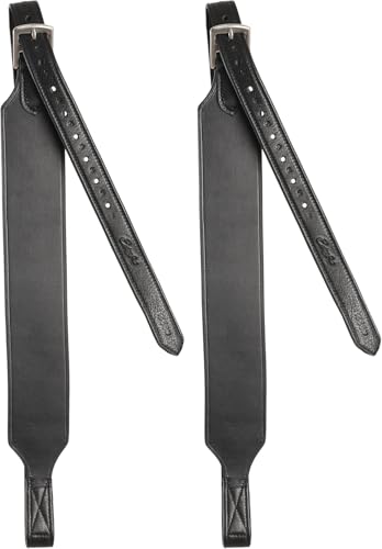 Exion Wide Stability Stirrup Leathers (Black / 150 cm / 60 Inch)