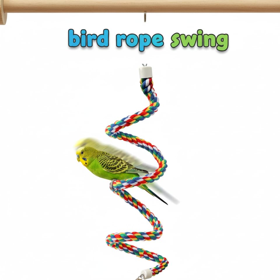 Bird Rope Perch & Birds Swing Set (polychrome / Medium)
