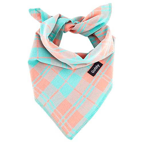 Spring Dog Bandana XLarge (orange&blue green / X-Large)