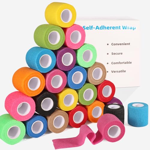 24 Pack Self Adhesive Bandage Wrap 2 Inch (Multi-color / 2 Inch)