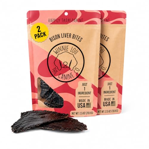 Winnie Lou Bison Liver Bites Dog Treats (2.5 Ounce (Pack of 2))