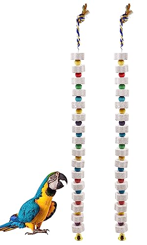 2 Pack 27 Inches Extra Long Bird Chewing Toy (White / 27.55 inch Long)