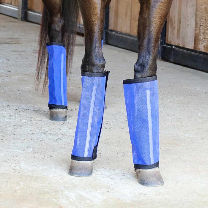 Equine Romper Stomper Fly Boots for Horses (Navy / Small)