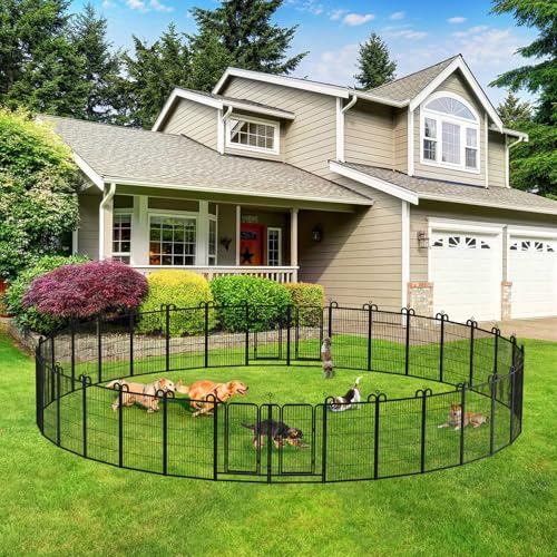 Dog Playpen Outdoor 32 Piece Panels Heavy Duty Dog Fence 40" (27"W x 40"H)