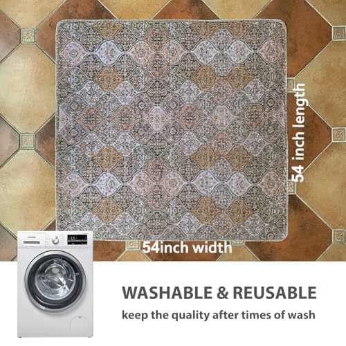 Washable Pee Pads for Dogs (54x54 Inch (Pack of 2) / Brown/Multi)