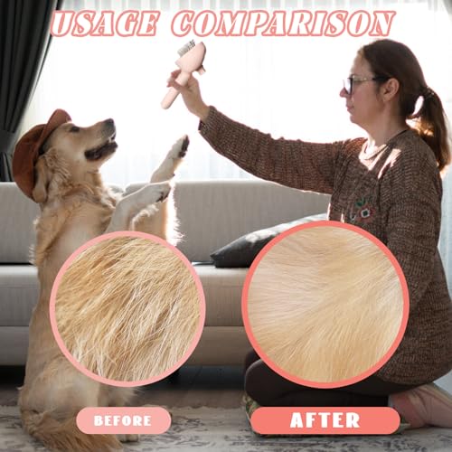 Self Cleaning Spray Cat Brush for Shedding (pink)