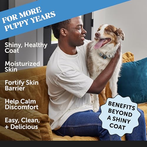 Dog Skin and Coat Supplement with Salmon Oil for Dogs
