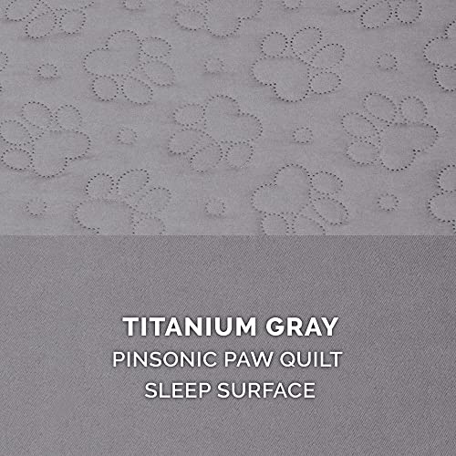 Cooling Gel Dog Bed for Medium (Medium / (Quilted Paw) Titanium)