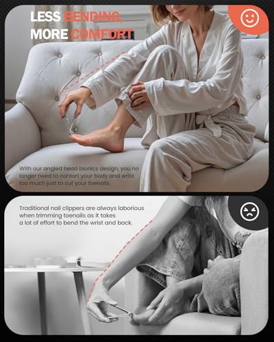 Toenail Clippers for Thick Toenails (Silver / Extra Large)