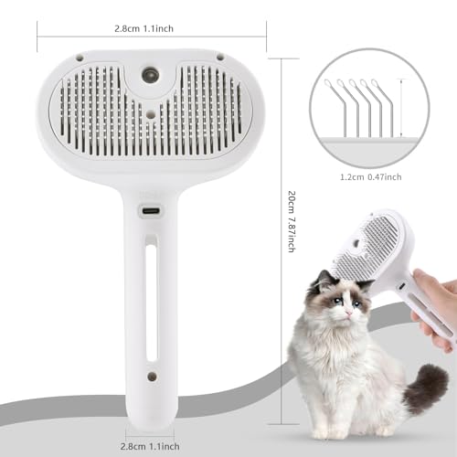 Spray Cat Pet Grooming Brush with Water Sprayer