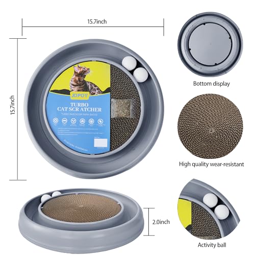 Cat Scratcher Toy Ball Track (Gray)