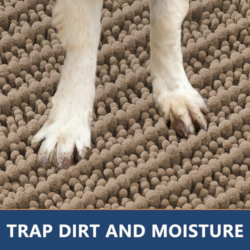 Dog Door Mat for Muddy Paws 24x16 (Layered-Camel / 24"X16")