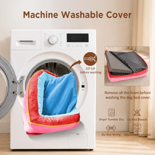 Orthopedic Dog Beds for Large Sized Dog with Bolster (36.0"L x 27.0"W x 8.0"Th / Los Angeles)