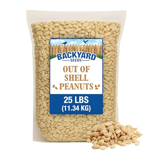 25LB Shelled Peanut Pickouts for Wild Birds & Squirrels (25 Pound (Pack of 1) / Shelled Peanut Pickouts)