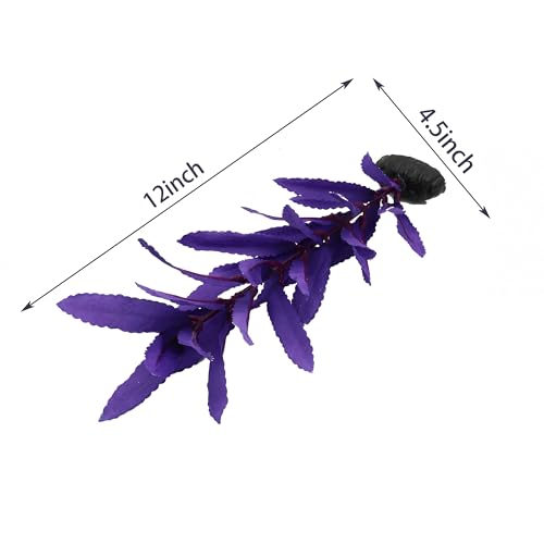 2 Pack 12 Inch Aquarium Silk Aquarium Plants (Purple / 12 Inch)
