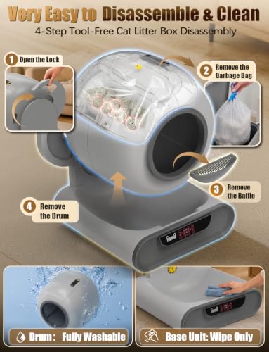 70L Anti Pinch Feature Automatic Cat Litter Box