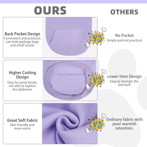 Dog Hoodie for Large Medium Small Dogs (Lavender / XX-Large)