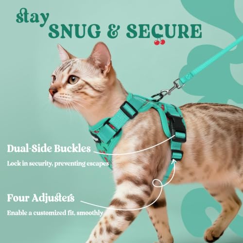Cat Harness and Leash Set (M / Cherry Grove)