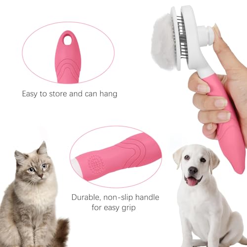 Self Cleaning Slicker Brush (1Pack Pink)