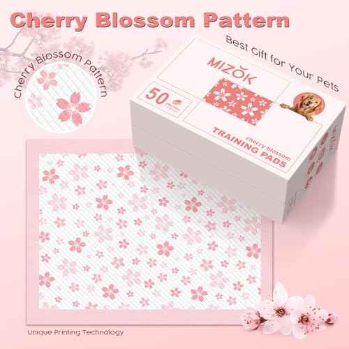 Pink Puppy Pads with Adhesive Tabs Disposable Pee Pads 28x34in 50Ct (28x34in | 50Ct-Pink)