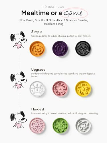 Dog Bowls Slow Feeder Ceramic (Sakura Pink / M-1.5 Cups)