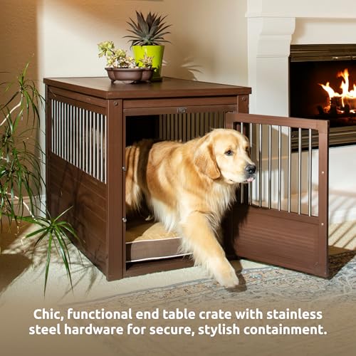 ECOFLEX® XL Furniture Style Dog Crate & End Table (Russet / 42.6"L x 27.6"W x 30.9"H)
