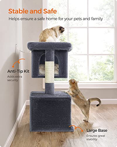 Cat Tree 40.6 (XL (26.8"L x 18.9"W x 40.6"H) / Smoky Gray)