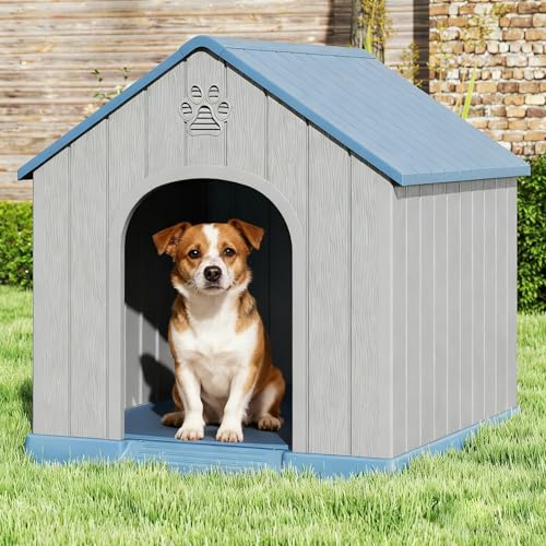 Dog House Outdoor Indoor (Blue1 / 26.18''L × 24.02''W × 25.98''H)