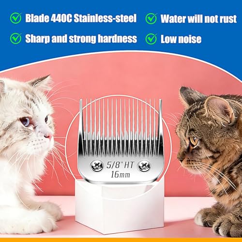 5 8" HT Wide Blade Dog Grooming Blades for Andis (Silver/Size 5/8)