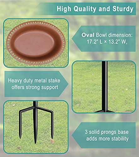 Extra Large Freestanding Birdbaths Bowl (1-¼ gal / Chocolate)