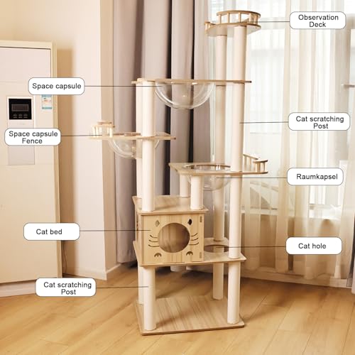 73 Inch Cat Tower for Multiple Cats (8782)