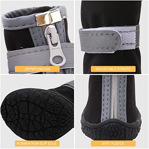 Dog Shoes for Small Dogs (#3 (width 1.49 inch) for 10-15 lbs)