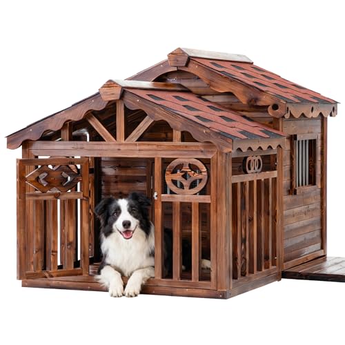 Extra Large Outdoor Dog House (Wood-Style4 / 8XL)