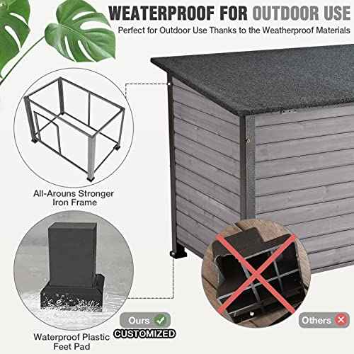 Dog House Outdoor Insulated Dog House for Small Medium Large Dogs
