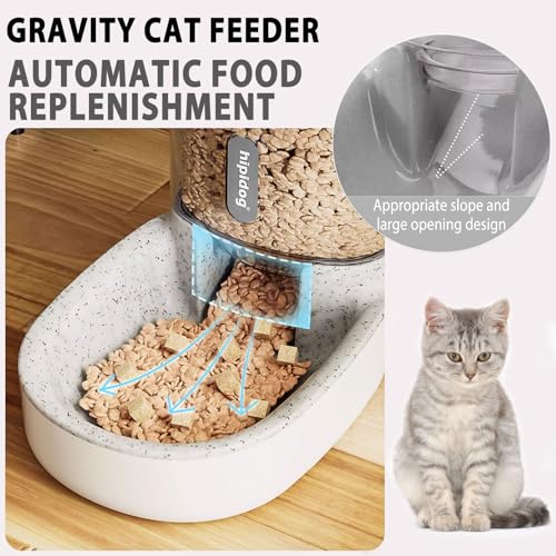 Automatic Replenish Dog Food Dispenser Station (Grey)